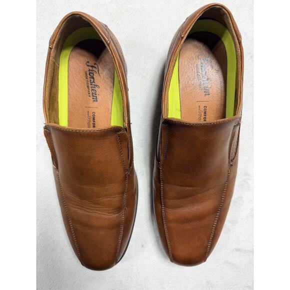 Florsheim Men\'s Medfield Bike Toe Slip Loafer Dress Shoe, Cognac, Size 9.5 EEE main image 11